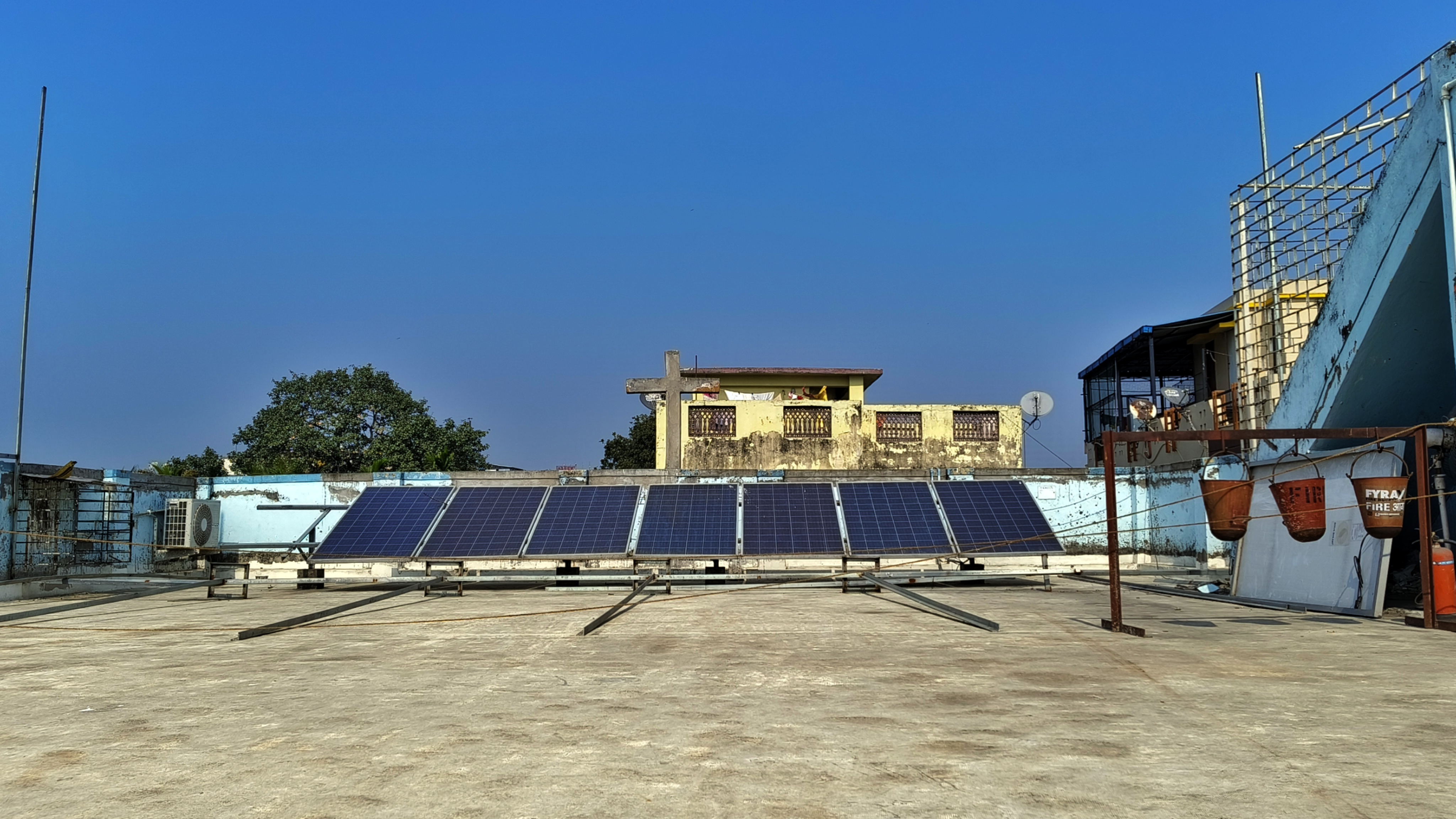 Terrace with Solar Panels